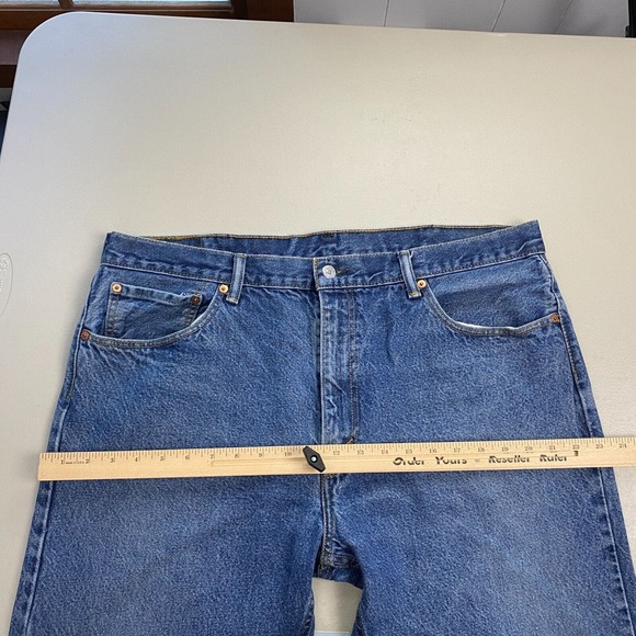 Levis 505 Regular Fit Mens 40x30 Straight Leg Jeans Blue Medium Wash 505 0216 - Picture 10 of 16